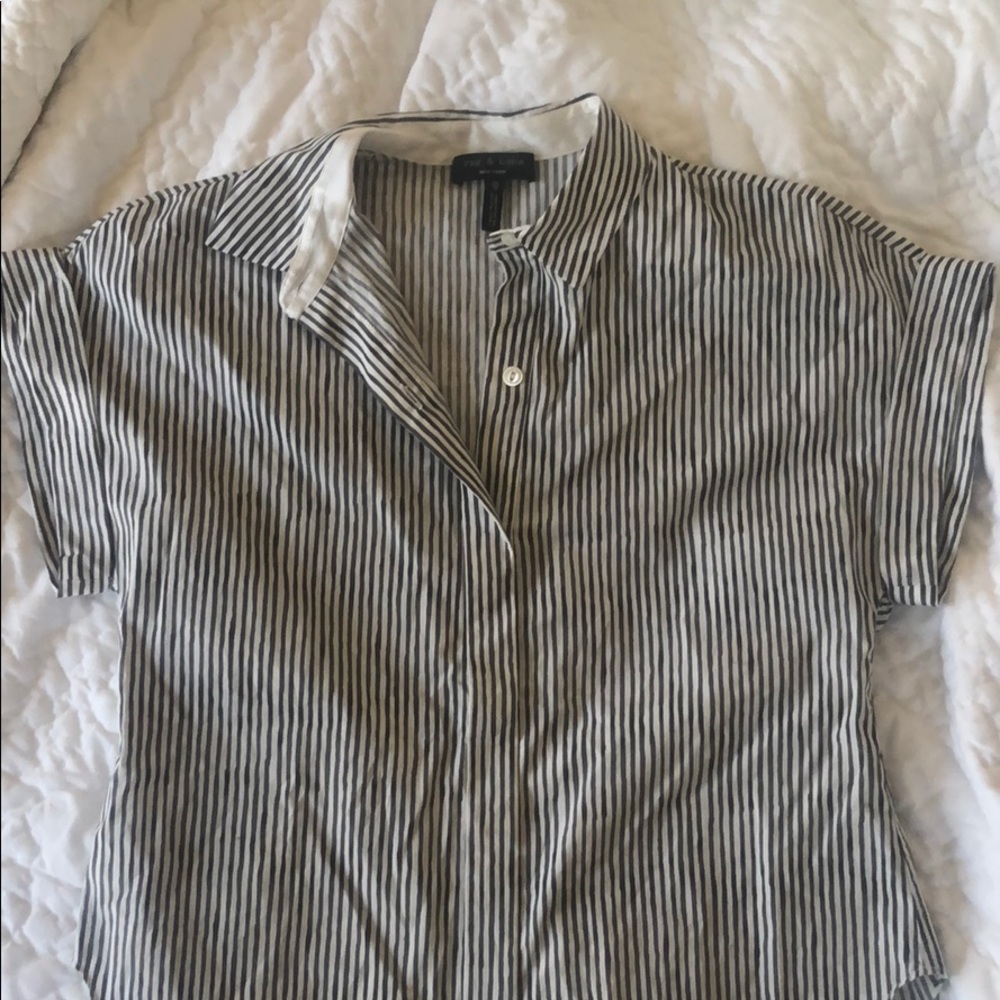 NWOT Rag & Bone Ara Tie Back Stripe Shirt - Picture 6 of 8